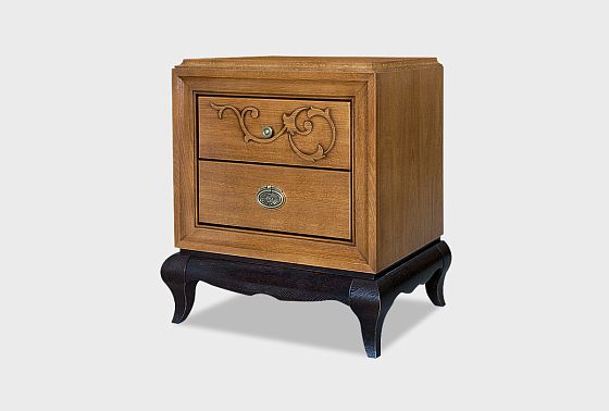 Тумба прикроватная "Соната" (декор) массив и шпон дуба 9