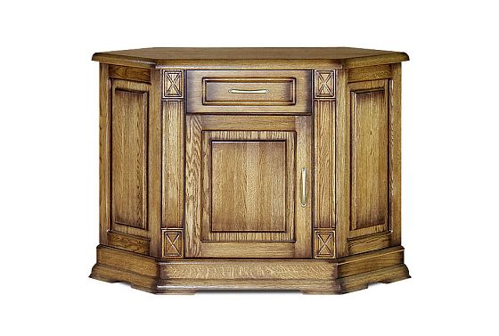 Тумба угловая "Верди Люкс 1у" массив и шпон дуба 2