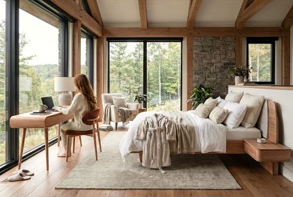 Кровать "Монблан" (с прикроватными тумбами)