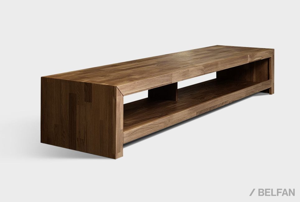 Тумба под ТВ "Арт" 140 (с нишами) массив дуба 2