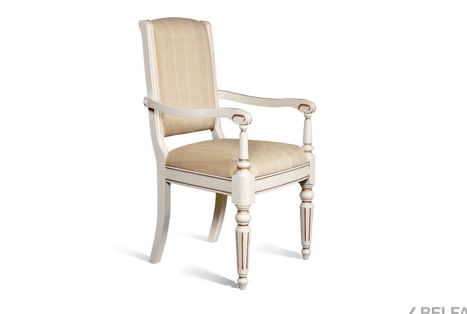 Стул с подлокотниками "Давиль" массив и шпон дуба 1