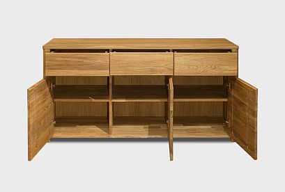 Тумба 3-х дверная "Норд"; 3 ящика, 3 двери; бейц-масло