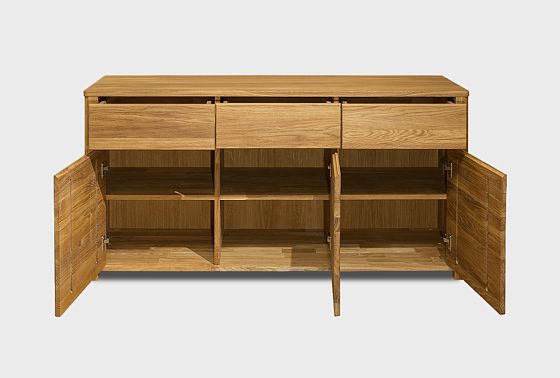 Тумба 3-х дверная "Норд" массив дуба 2