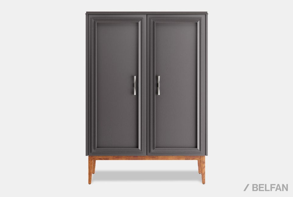 Тумба высокая "Сакраменто" массив и шпон дуба, МДФ 1