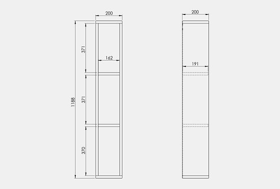 Стеллаж настенный "Сакраменто" МДФ, шпон дуба 8