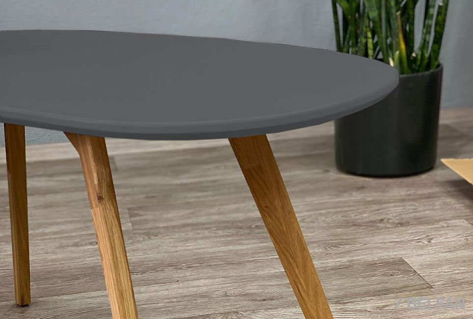 Стол журнальный "Уоллстрит" овальный 267 массив дуба, МДФ 2