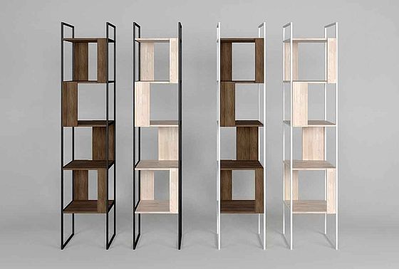 Стеллаж "Арт" 430 массив дуба, металл 4