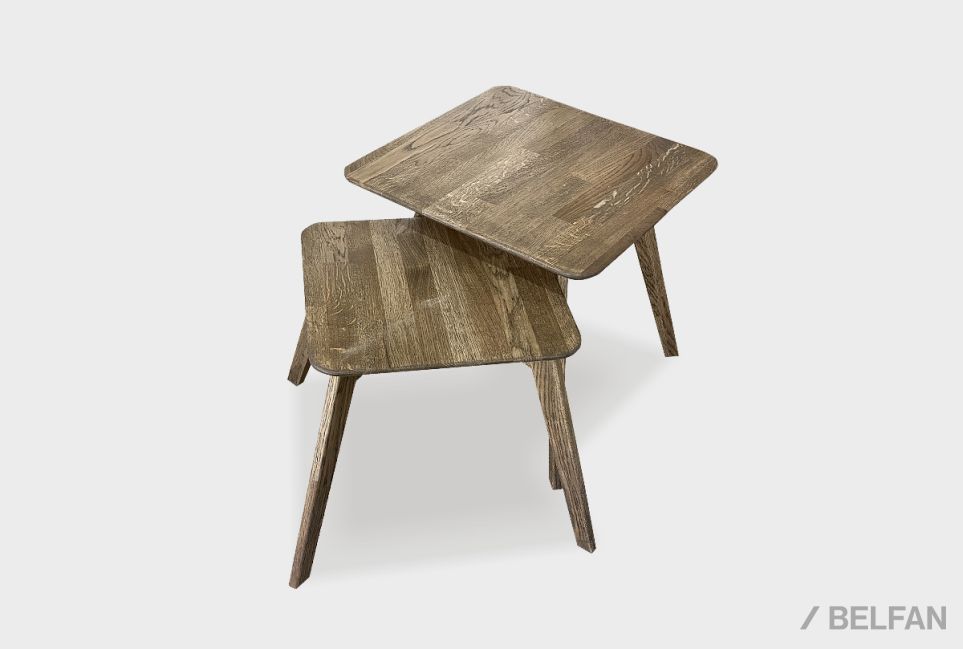 Стол журнальный "Арт" квадратный 261 массив дуба 2