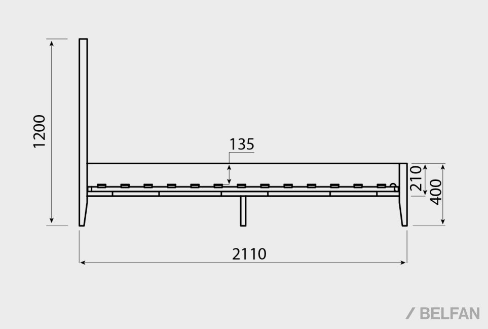 Кровать "Чикаго" массив и шпон дуба 4