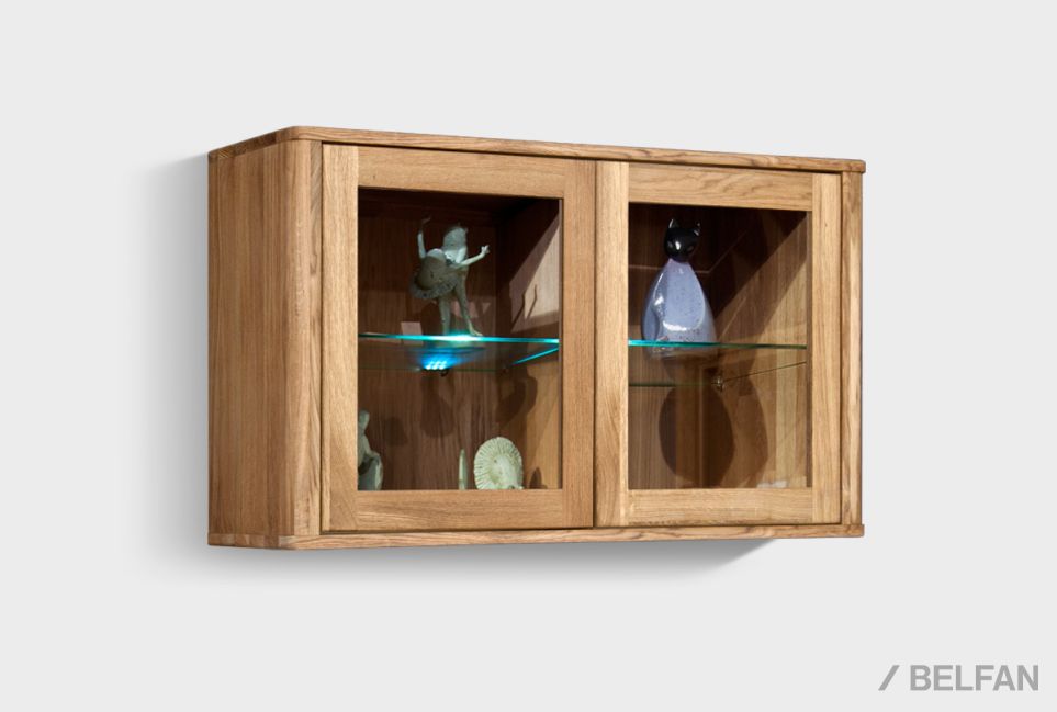 Шкаф навесной 2-х секц. "Норд" массив дуба 4