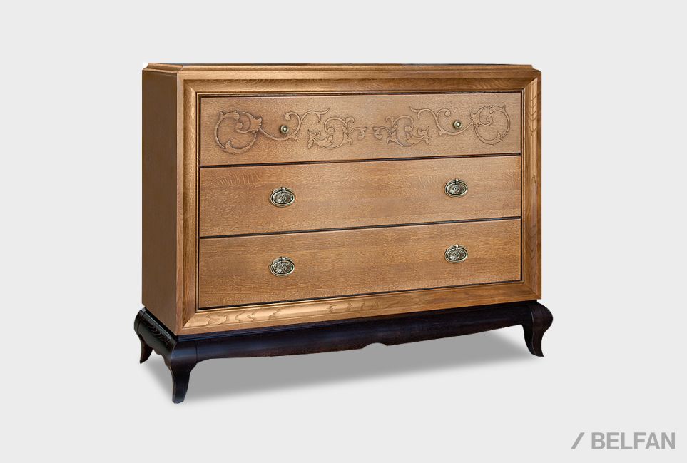 Комод "Соната" (декор) массив и шпон дуба 1