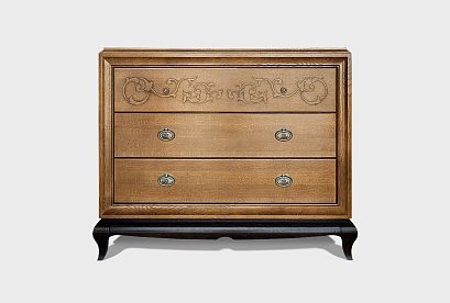 Комод "Соната" (декор); *ММ-283-04; коньяк+горький шоколад с тёмной патиной