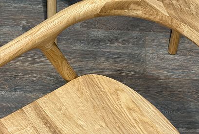 Стул "Лугано" с подлокотниками; дуб натуральный