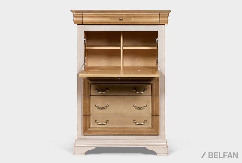 Тумба высокая "Оливия" массив и шпон ольхи 4