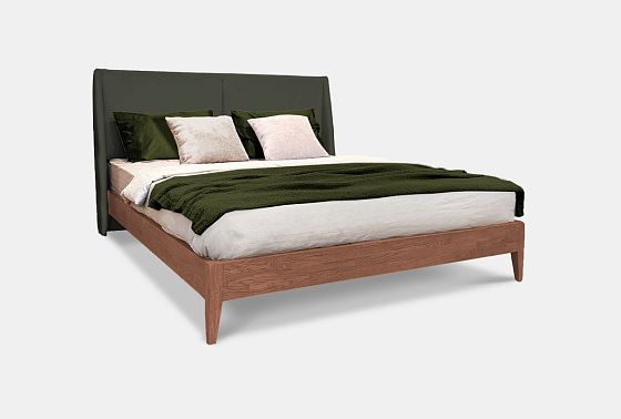 Кровать "Сакраменто" (мягкое изголовье) массив дуба 4