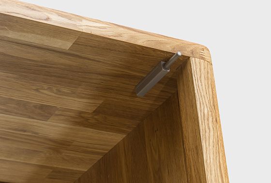 Шкаф с витриной 1-но дв. "Норд" (левый) массив дуба 3