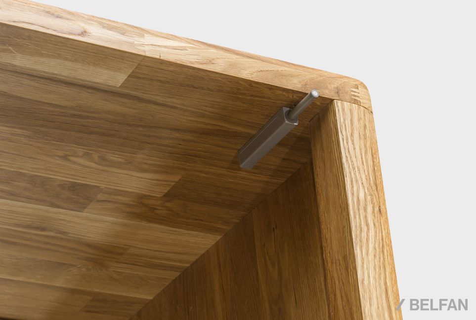 Шкаф с витриной 1-но дв. "Норд" (левый) массив дуба 10