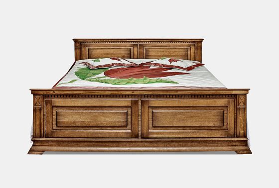 Кровать "Верди Люкс" (высокое изножье) с подъемным механизмом массив и шпон дуба 3