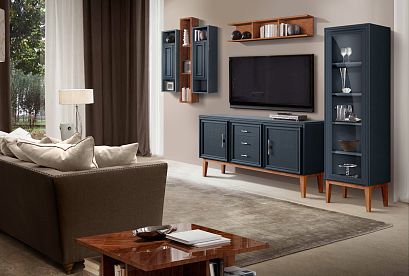 Тумба "Сакраменто" 3 (с ящиками); *А-016.49; сумеречный, орех