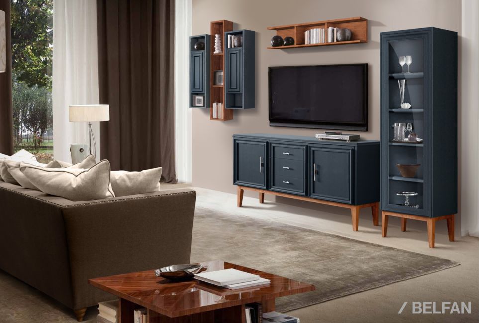 Тумба "Сакраменто" 3 (с ящиками) массив и шпон дуба, МДФ 5