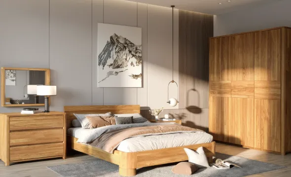 Спальня «Норд» #8. Цвет: бейц-масло Спальня «Норд» #8