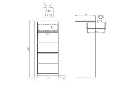 Комод "Норд" (высокий)