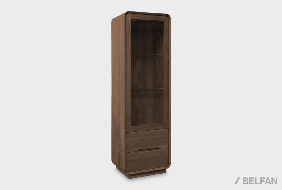 Витрина 1-но дверная "Монблан" (левая) массив дуба 1