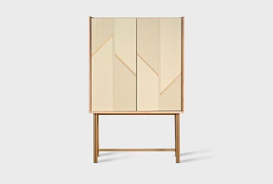 Тумба высокая «Авеню» шпон дуба, МДФ, металл 9