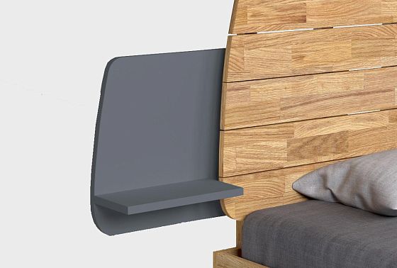 Полка прикроватная "Уоллстрит" массив дуба, МДФ 5