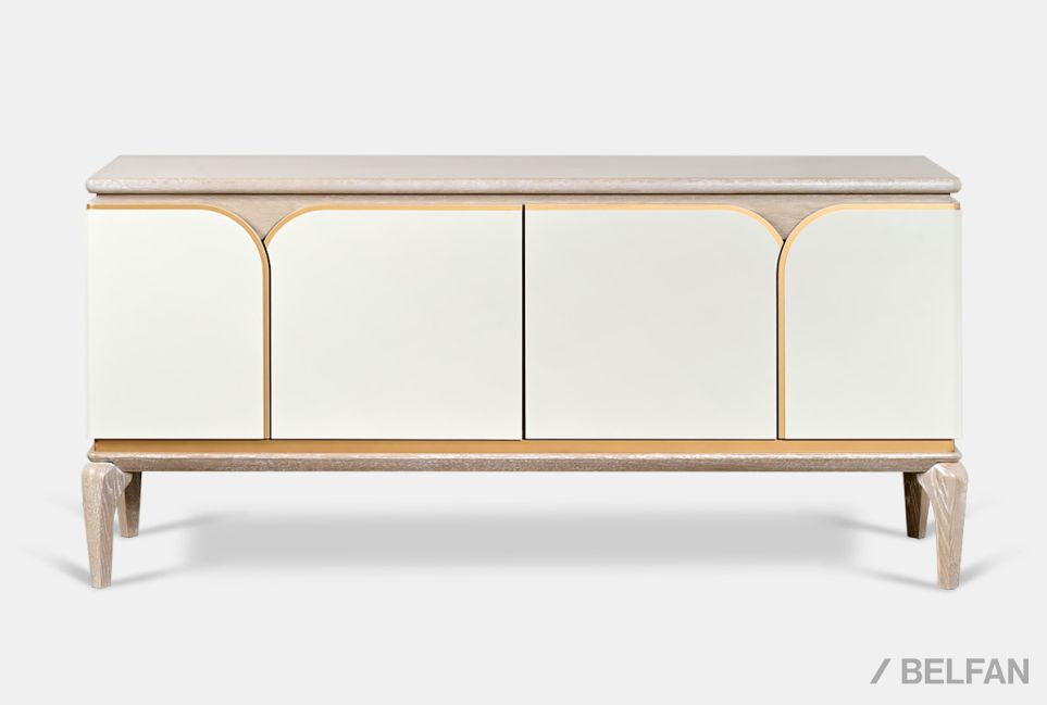 Тумба под ТВ "Алекса" массив и шпон дуба, МДФ 5