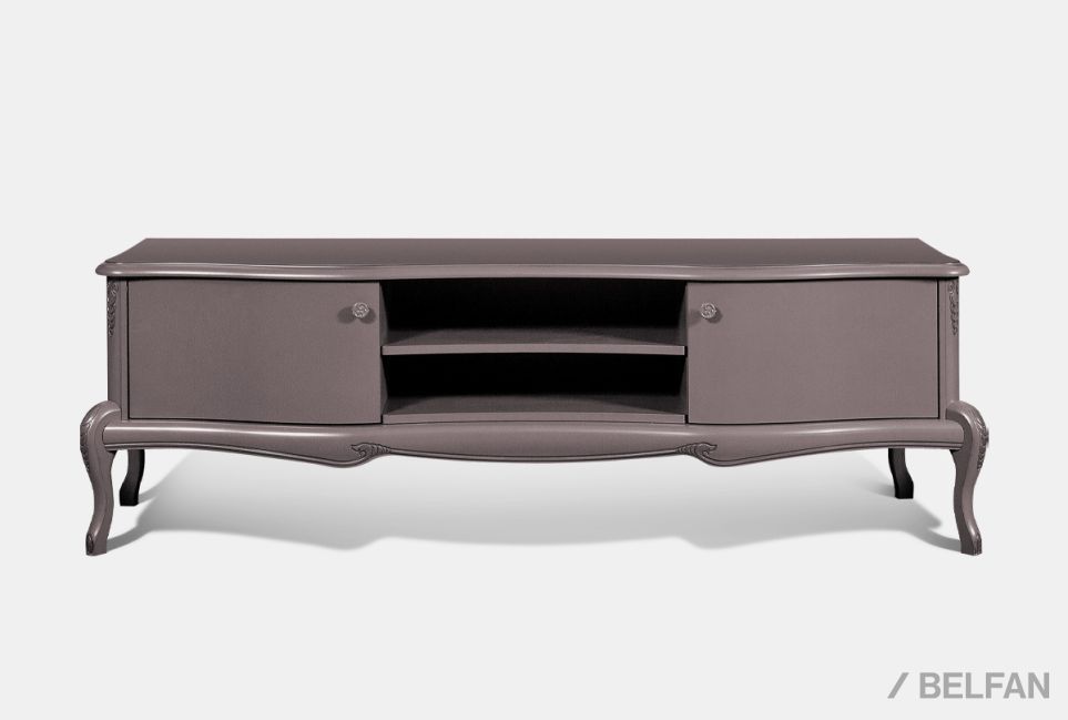 Тумба под ТВ "Флерон" массив и шпон бука 2