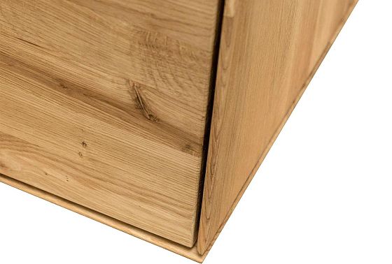 Шкаф навесной со стеклом "Гринвуд" (левый) массив дуба 8