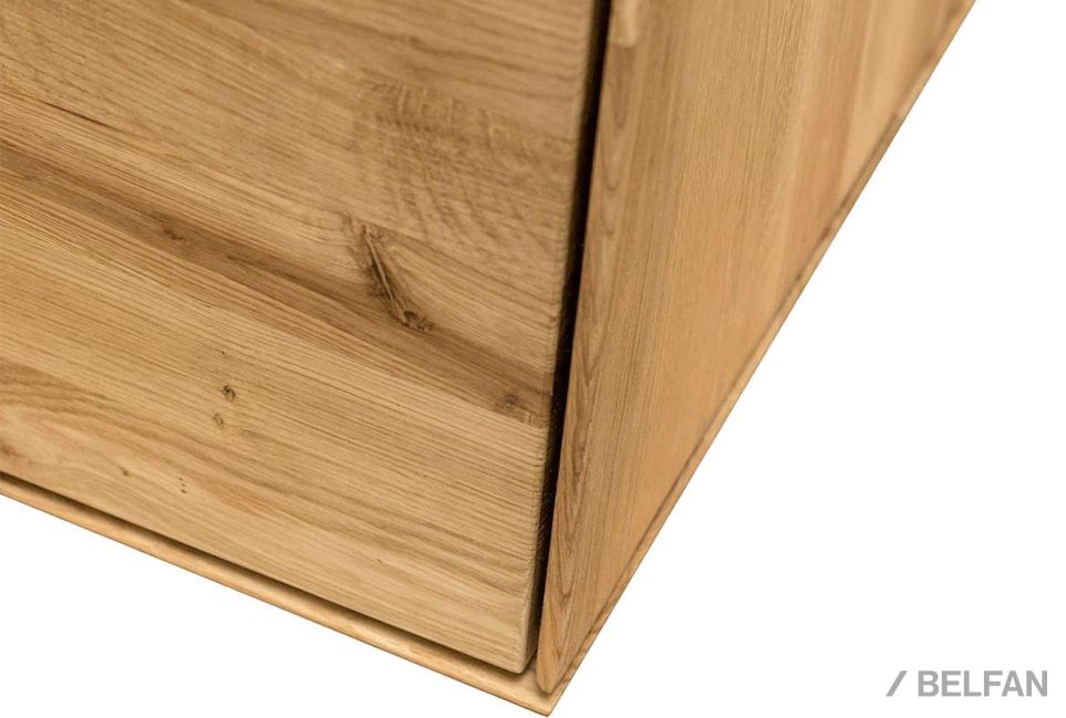 Шкаф навесной со стеклом "Гринвуд" (левый) массив дуба 2