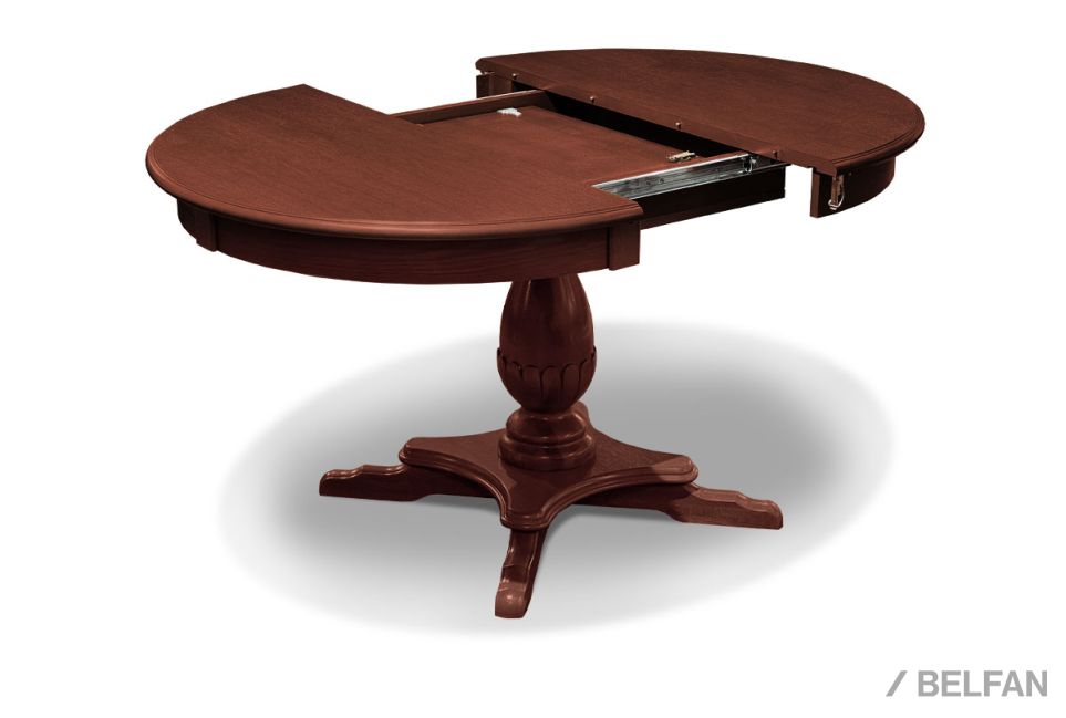 Стол обеденный "Полонез" (круглый) массив и шпон дуба 2