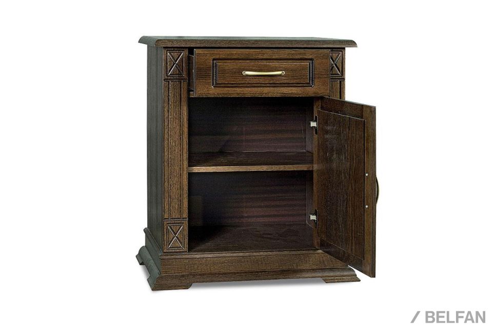 Тумба 1-но дв. "Верди Люкс 1" массив и шпон дуба 2