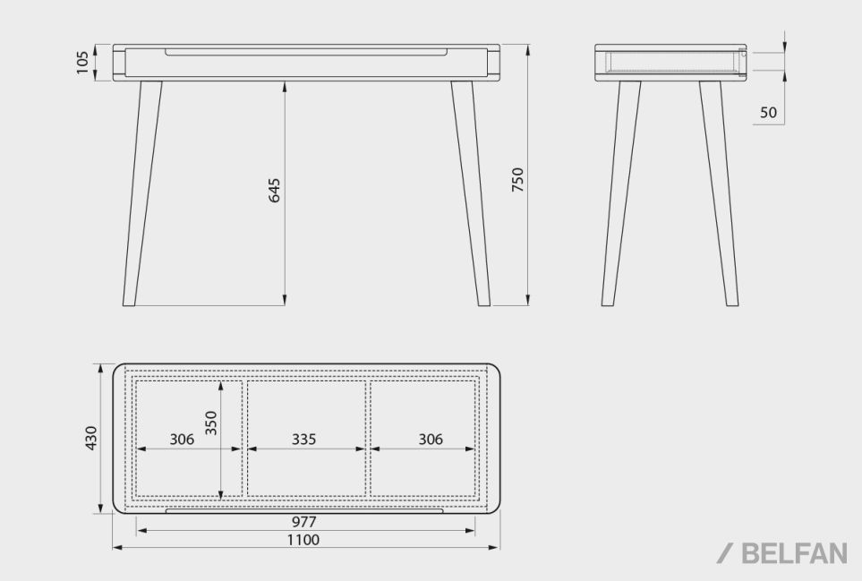Стол туалетный "Ирвинг" массив дуба 4