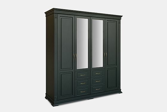 Шкаф 4-х дверный "Верди Люкс" массив и шпон дуба 4