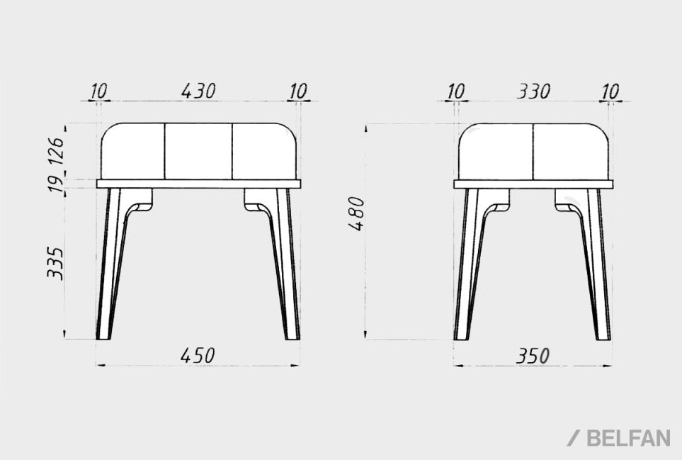 Банкетка "Элва" массив и шпон дуба 4