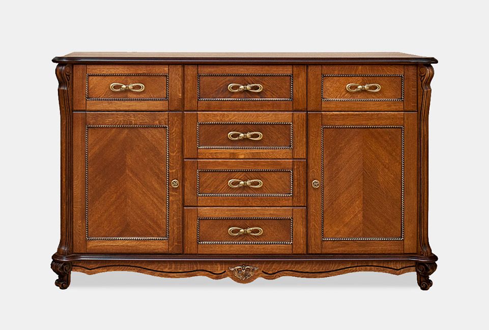 Тумба "Алези 3"; слоновая кость с золочением