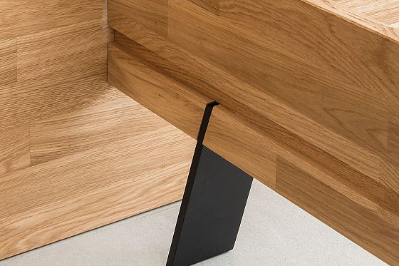 Кровать "Этна" (комбинированная) массив дуба, металл 7