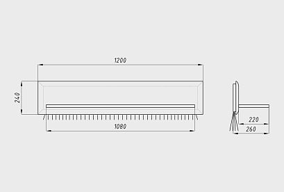Полка настенная "Бремен" 120; с подсветкой; дуб натуральный