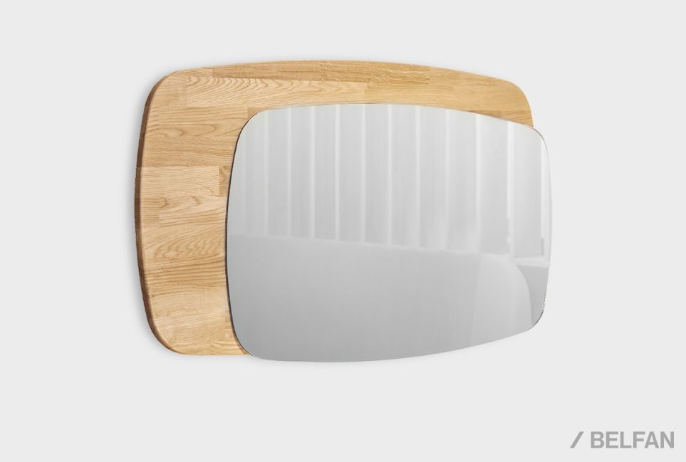 Зеркало настенное "Бергамо" массив дуба 1