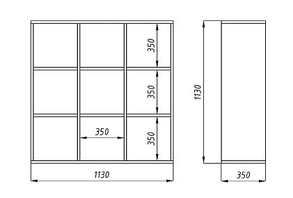 Стеллаж "Арт" 3x3