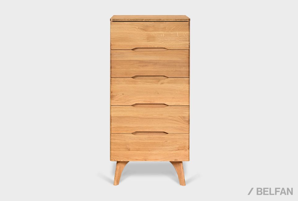 Комод "Элва" B-5 высокий массив и шпон дуба 2