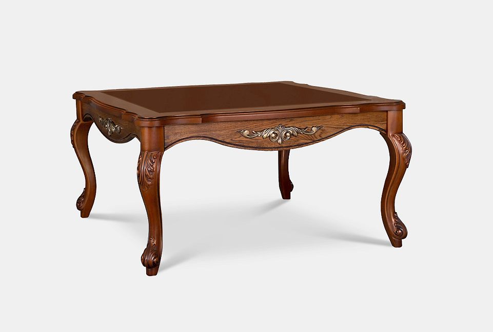 Стол журнальный "Алези 06"; слоновая кость с золочением