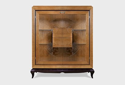 Тумба высокая "Соната" (стекло); *ММ-284-27; коньяк с тёмной патиной+горький шоколад