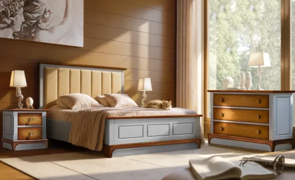 Спальня «Бриансон» #4. Цвет: муссон+дуб Спальня «Бриансон» #4