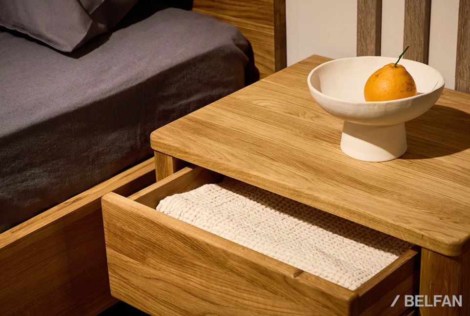 Тумба прикроватная "Норд" массив дуба 5