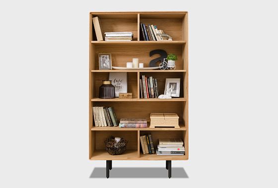 Стеллаж "Норман" 2 массив дуба, металл 6