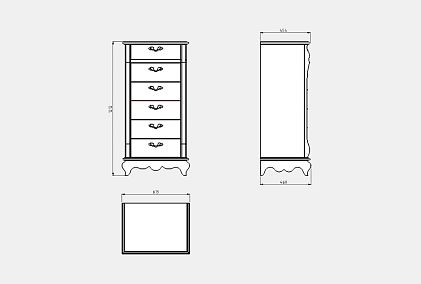 Комод высокий "Тэфи" 01